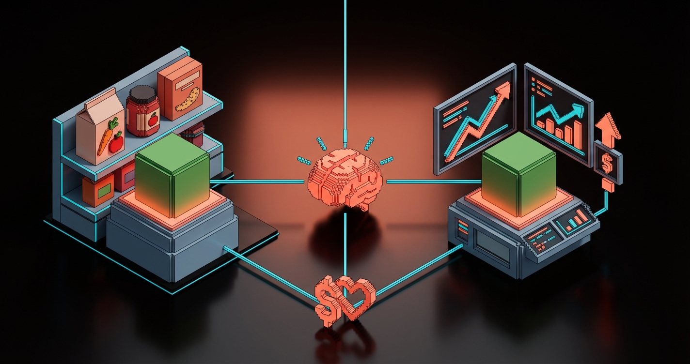 صحنه تقسیم وکسلی: دو مکعب سبز یکسان در محیط‌های مختلف