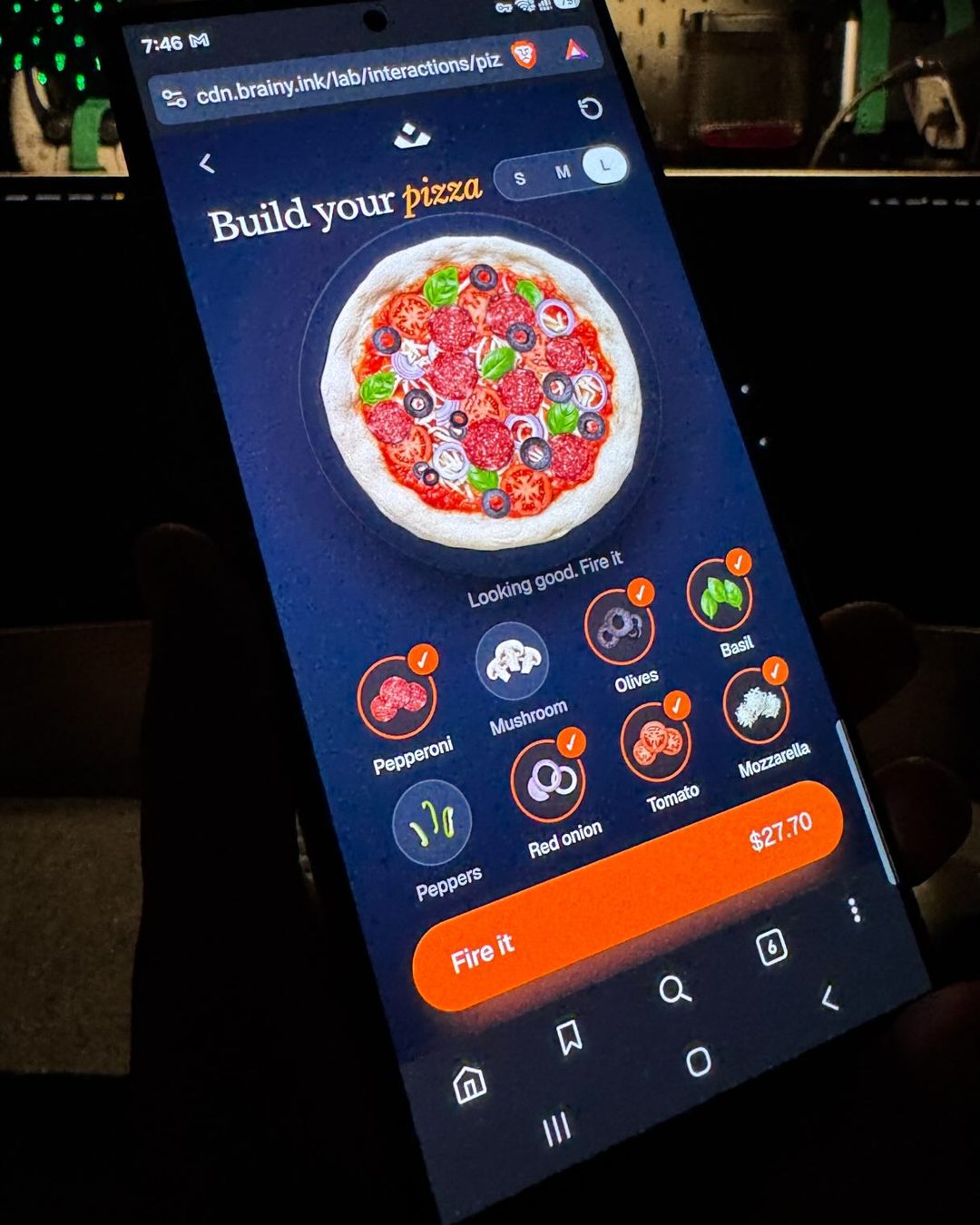 Brainy Eat: Build your own pizza