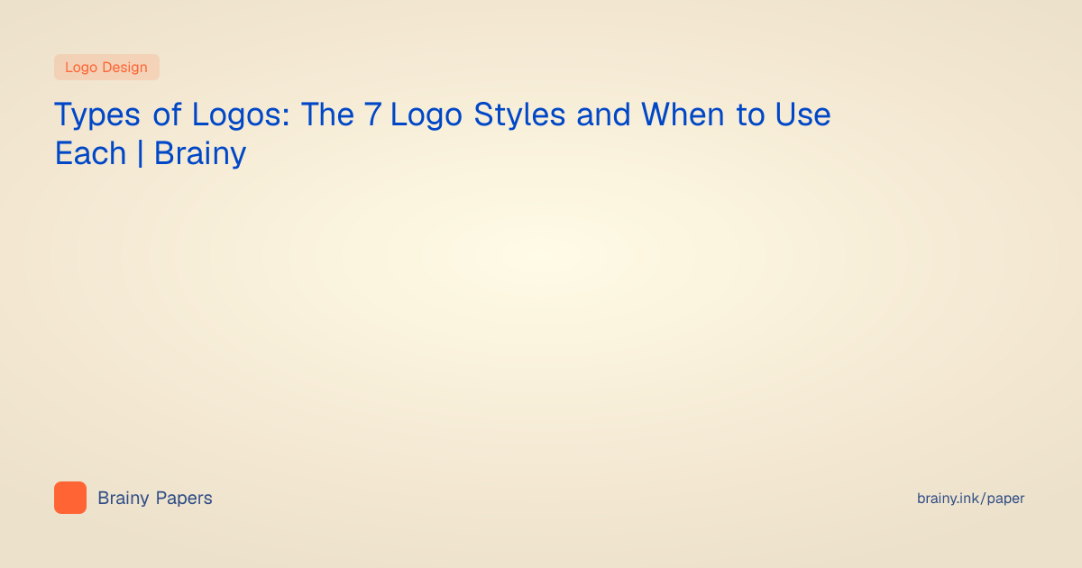 Types of Logos: The 7 Logo Styles and When to Use Each | Brainy ...